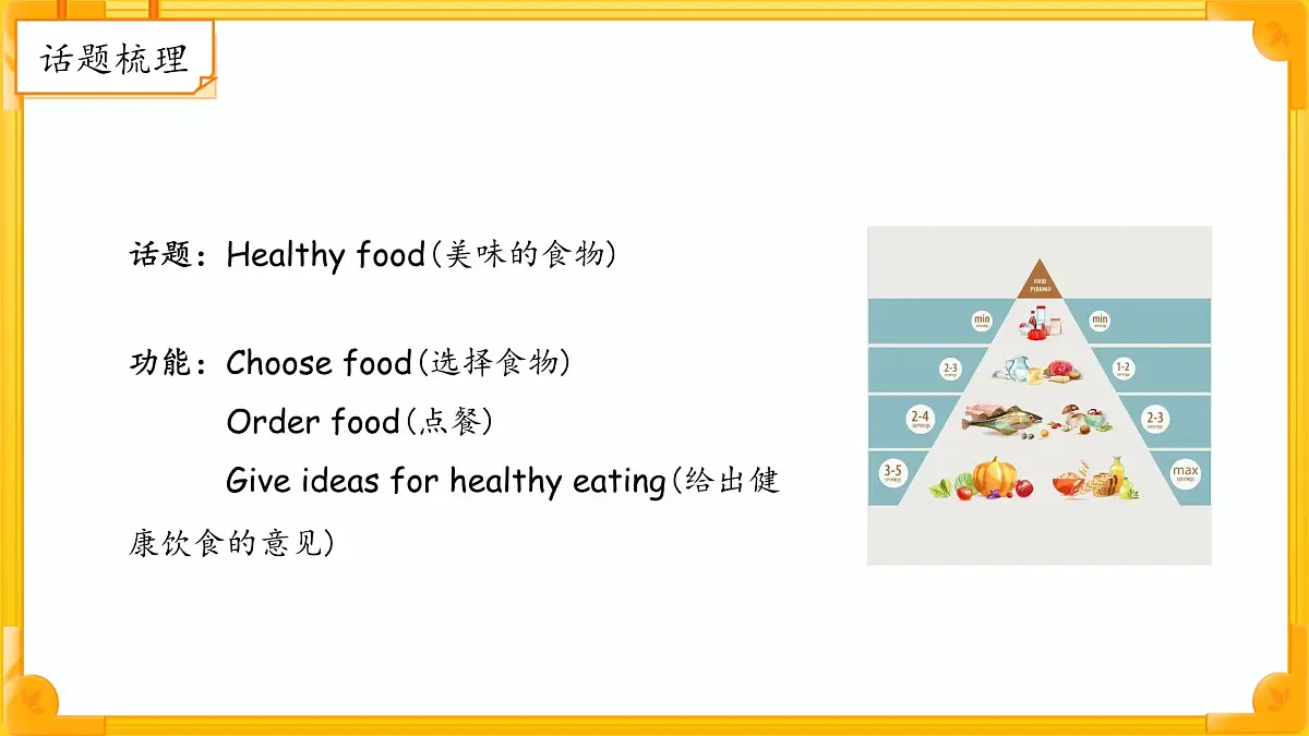 Unit 4 Healthy food 单元复习课件 小学英语人教PEP（2024）三年级下册第3页
