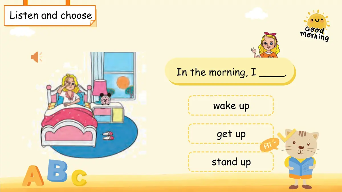 Unit 3 Lesson 1In the morning 课件 英语冀教版（2024）三年级下册第7页