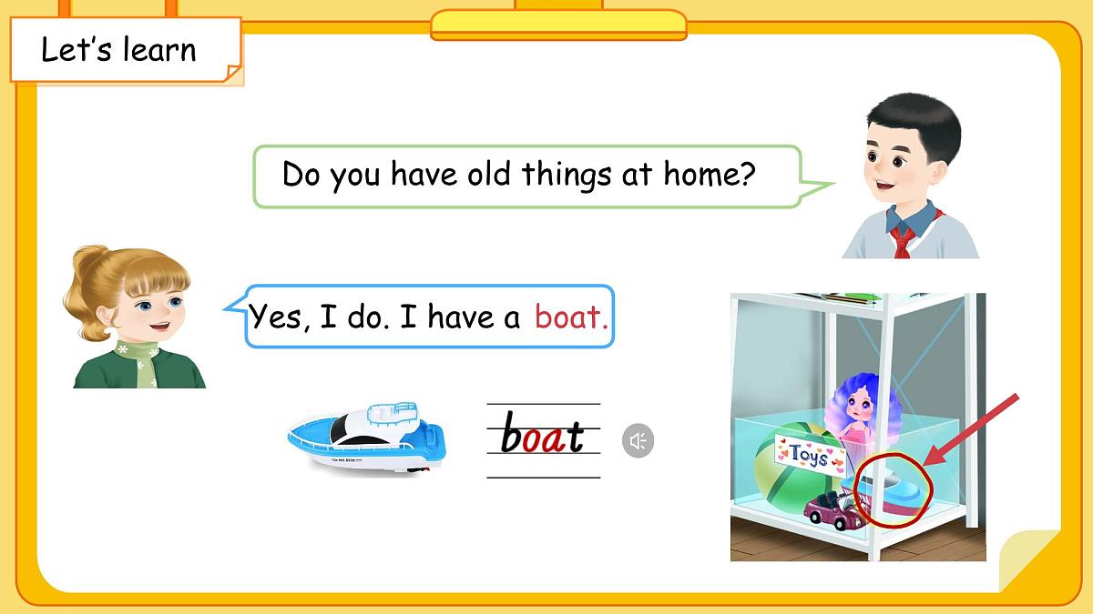 Unit 5 Old toys Part A Let's learn 课件 英语人教PEP版（2024）三年级下册第五单元第8页