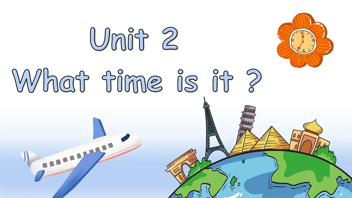 人教版四年级下册复习课件 Unit 2 What time is it第1页