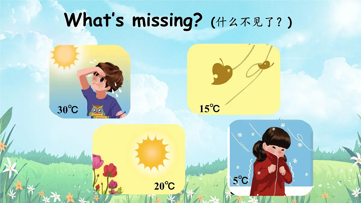 人教版四年级下册复习课件 Unit 3 weather第8页