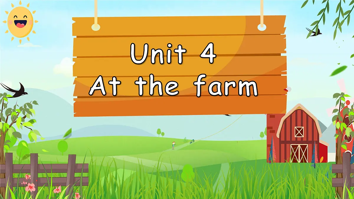人教版四年级下册复习课件 Unit 4 At the farm第1页