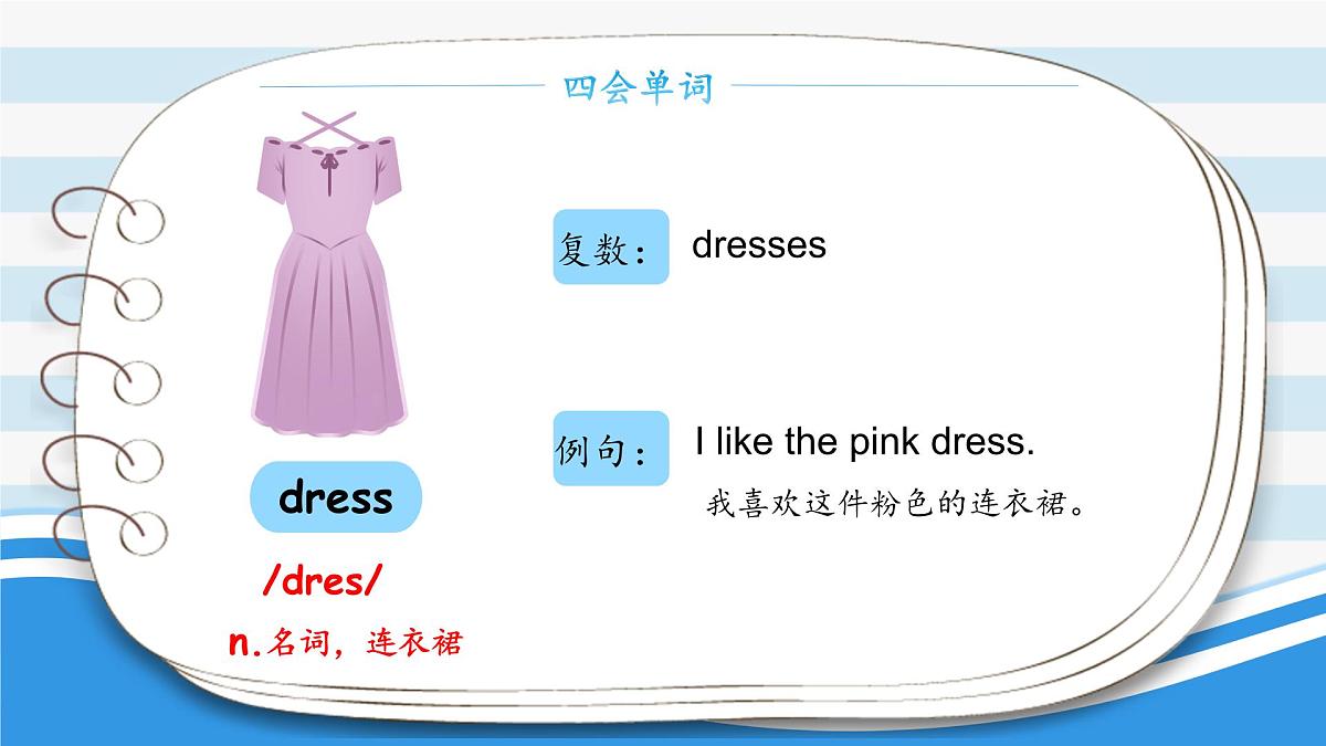 人教版四年级下册复习课件 Unit 5 My clothes第8页