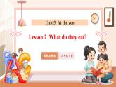 【核心素養(yǎng)優(yōu)質(zhì)課】冀教版英語三年級下冊Unit5 At the zoo Lesson 2 What do they eat課件+同步教案+同步練習(xí)+素材