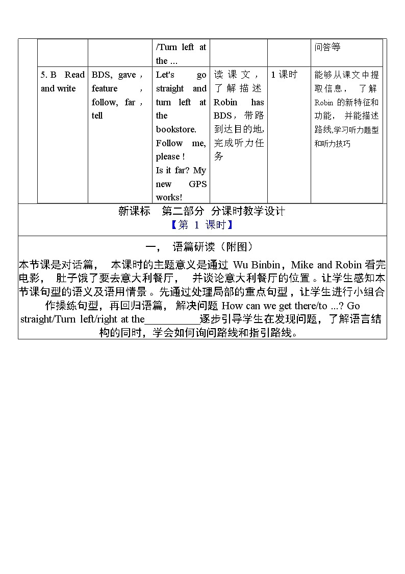 【单元整体教学设计】Unit 1 How can I get there PB Let's talk 教案第3页
