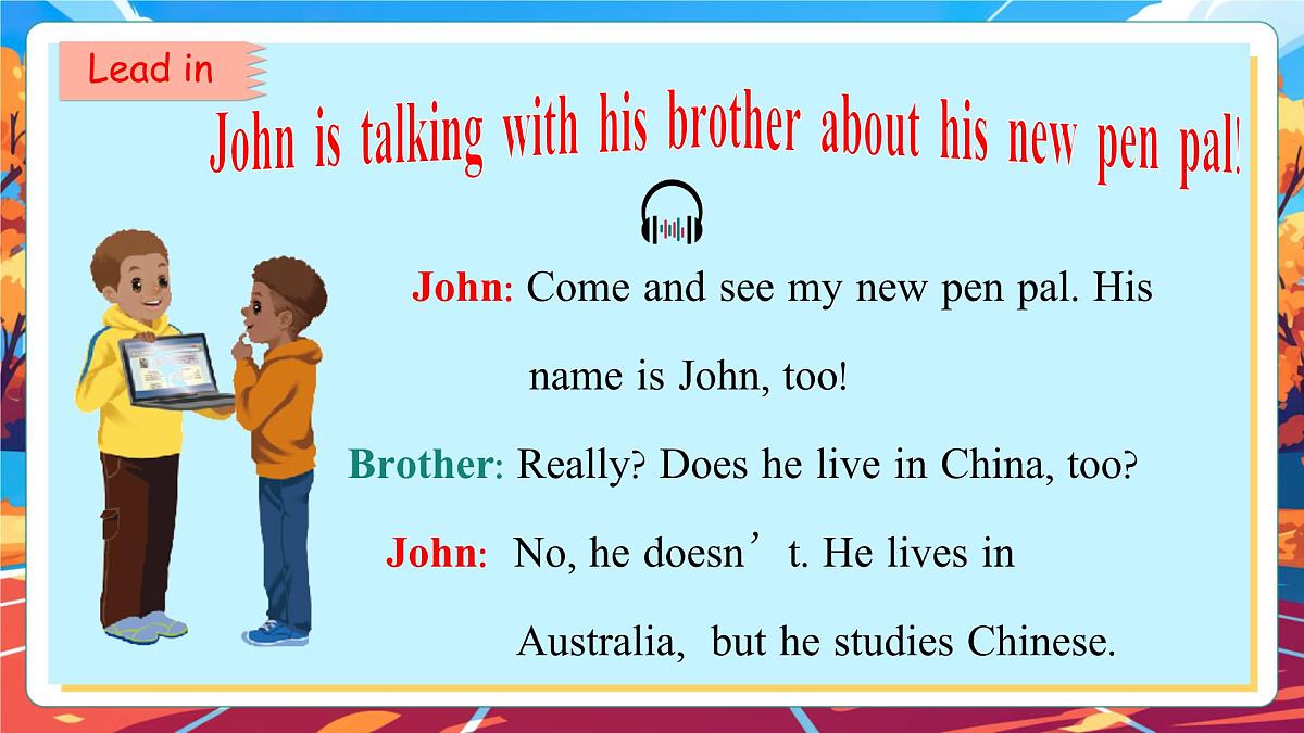 【公开课】Unit 4 I have a pen pal PB Let's learn 课件第6页