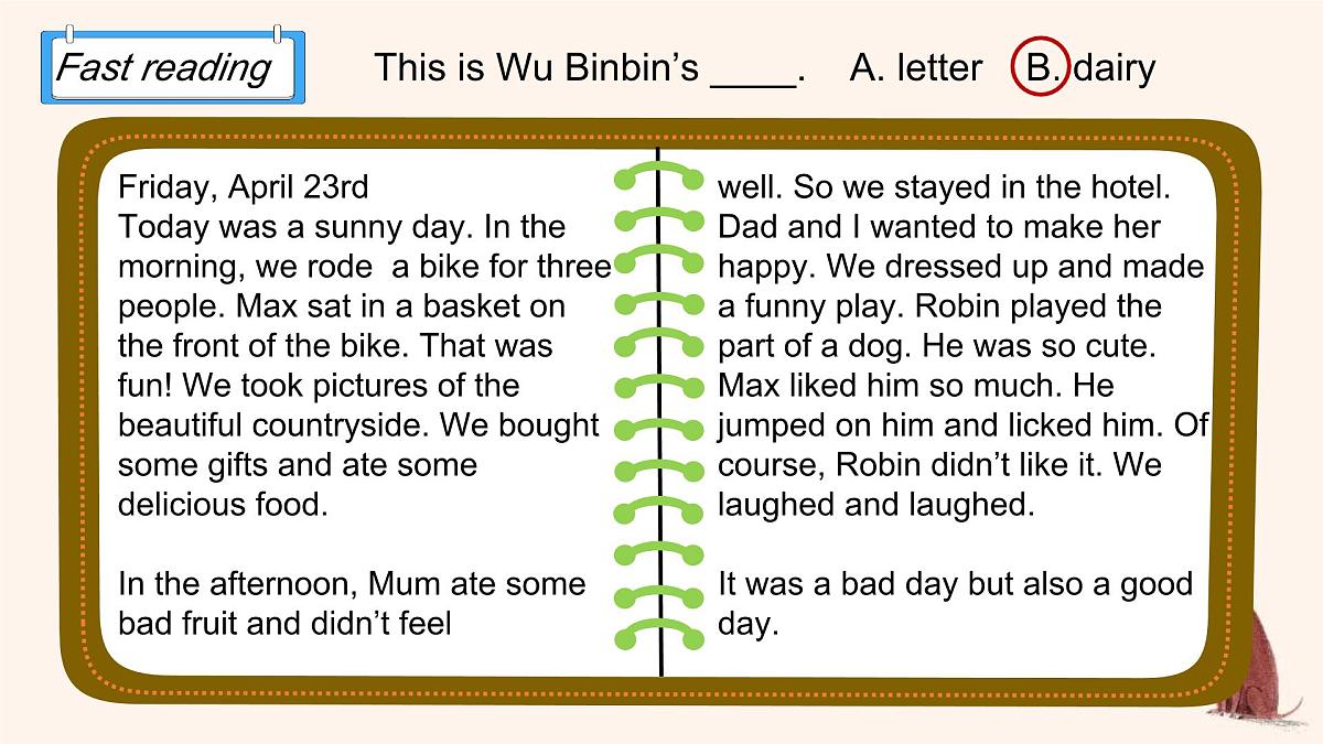新人教PEP小学英语六下Unit3 Part B Read and write第5课时教学课件第8页
