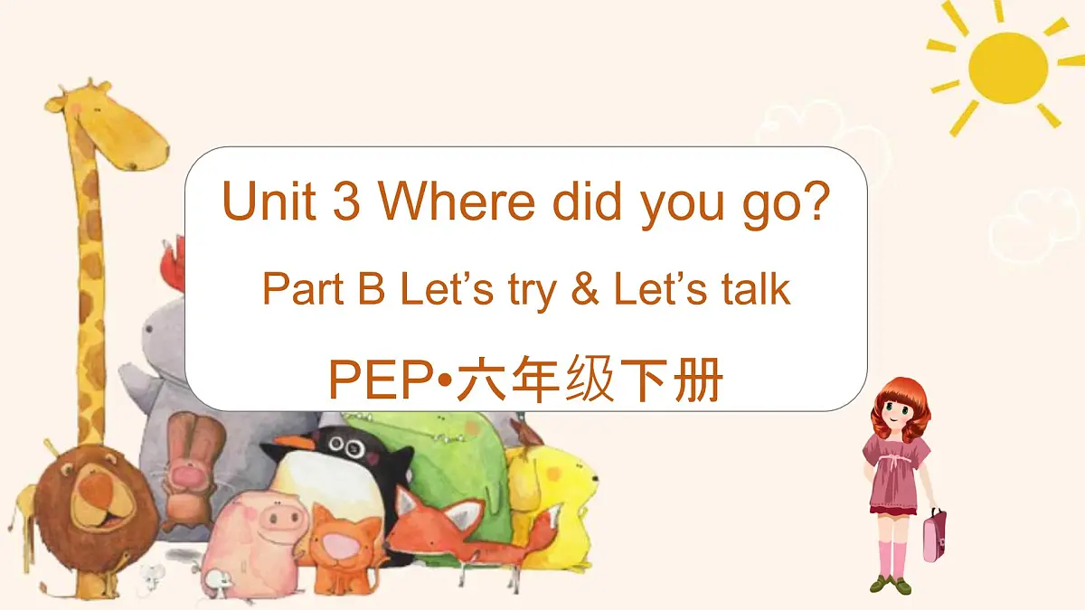 新人教PEP小学英语六下Unit3 Part B Let’s talk第3课时教学课件第1页