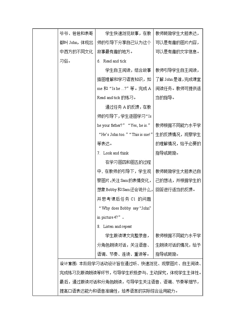 译林版2024三年级上册英语Unit 6 Is he your grandpa (Lead-in & Cartoon time）教学设计第3页