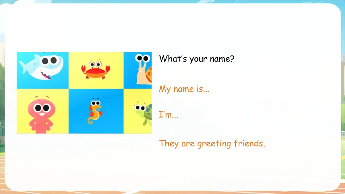 人教版PEP（2024）英语三年级上册 Unit 1 Making friends Part A（1）Let’s talk ~ Sing and role-play（课件）第3页