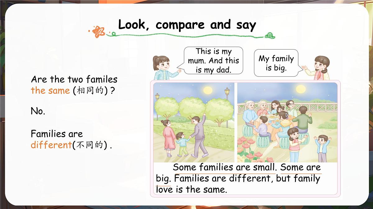 人教版PEP（2024）英语三年级上册 Unit 2 Different families Part B（3）Start to read（课件）第8页