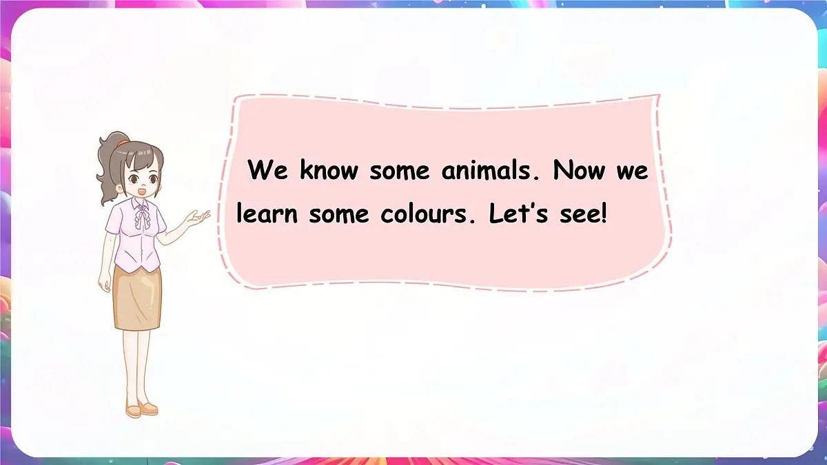 人教版PEP（2024）英语三年级上册 Unit 5 The colourful world Part A（1）Let's talk~Guess and check（课件）第3页