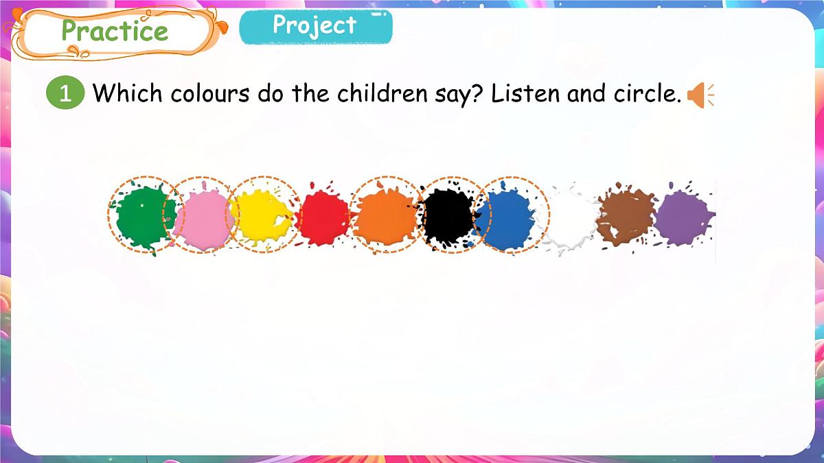 人教版PEP（2024）英语三年级上册  Unit 5 The colourful world Part C（课件）第3页