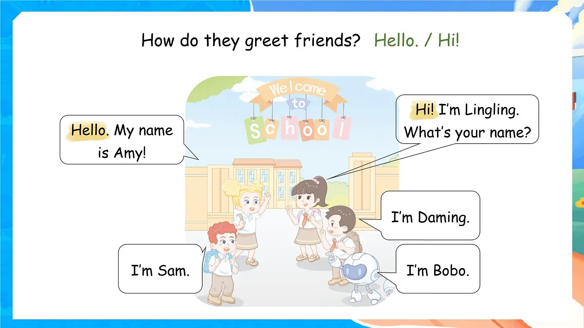 外研版（三起2024）英语三年级上册 Welcome to scool（课件）第6页