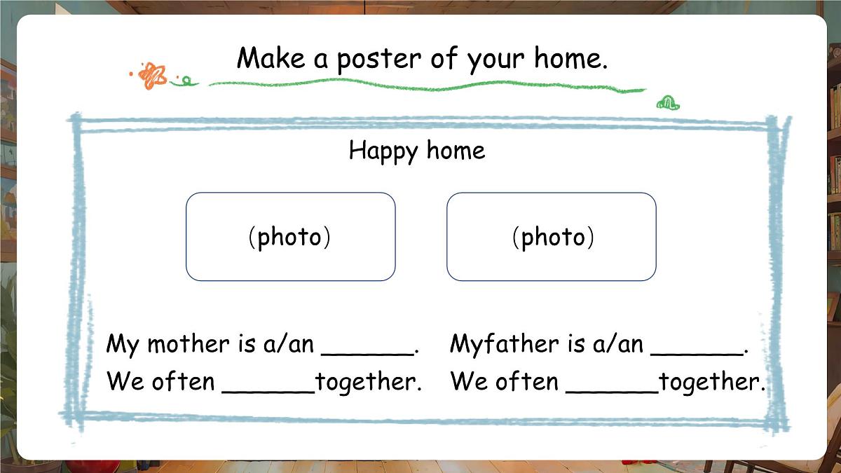 人教PEP版（2024）英语四年级上册 Unit 1 Helping at home Part B (7)  Project-Reading time（课件）第8页