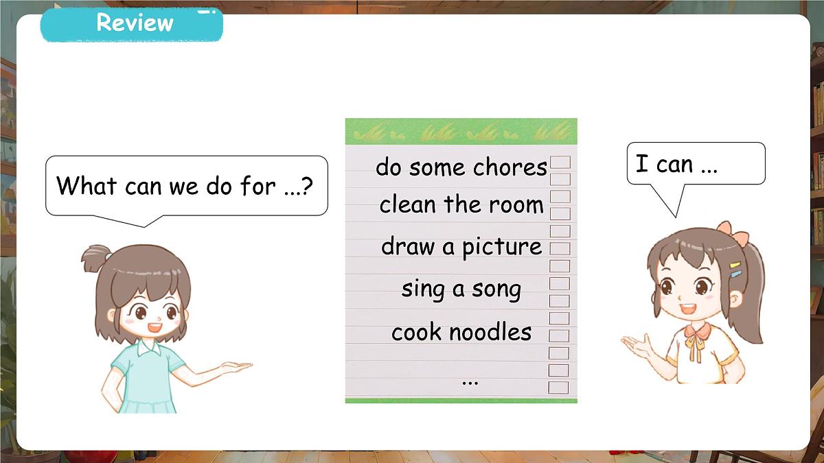 人教PEP版（2024）英语四年级上册 Unit 1 Helping at home Part B (5) Let's learn ~ Listen sand chant（课件）第5页