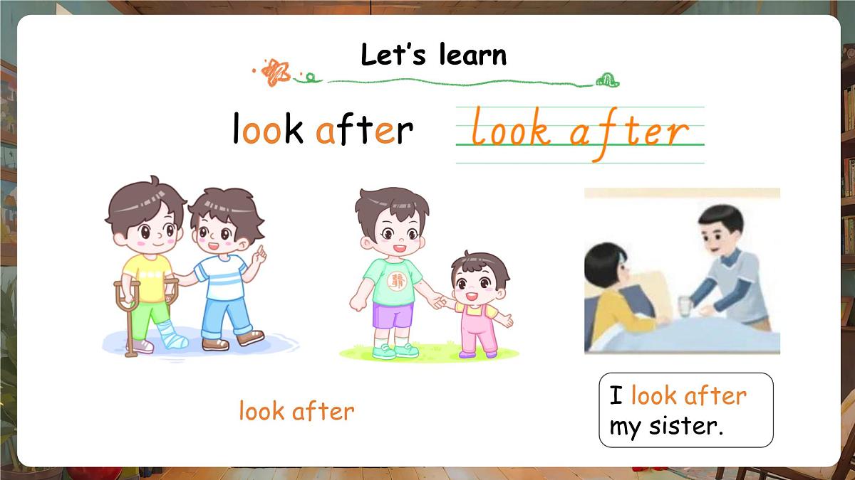 人教PEP版（2024）英语四年级上册 Unit 1 Helping at home Part B (5) Let's learn ~ Listen sand chant（课件）第8页