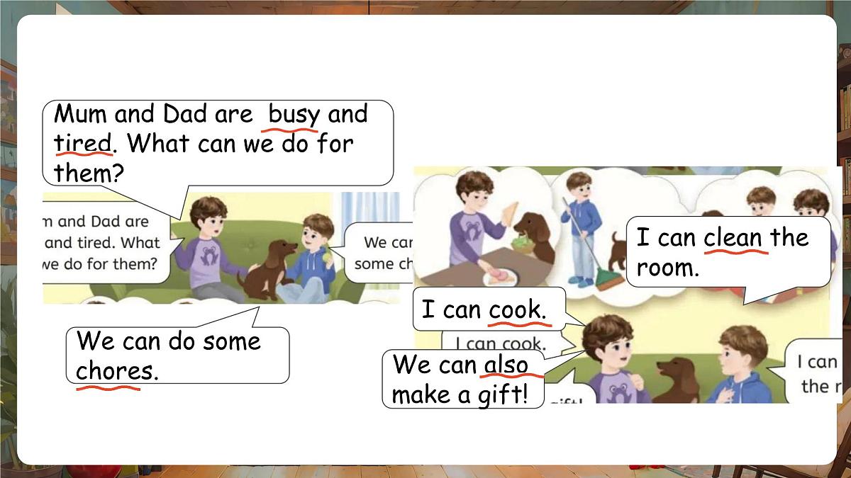 人教PEP版（2024）英语四年级上册 Unit 1 Helping at home Part B (4) Let's talk ~Discuss and make a list（课件）第7页