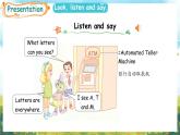 冀教版（三起）（2024）英語三年級上冊 Unit 3 Colours and letters Lesson 3 Letters all around（課件）