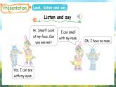 冀教版（三起）（2024）英語三年級上冊 Unit 5 About me Lesson 2 Look at my face.（課件）