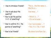 冀教版（三起）（2024）英語三年級上冊 Unit 4 My friends Unit review（課件）