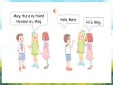 冀教版（三起）（2024）英語三年級上冊 Unit 4 My friends Lesson 1 This is my friend（課件）