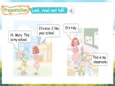 冀教版（三起）（2024）英語三年級(jí)上冊(cè) Unit 2 My school  Unit review（課件）