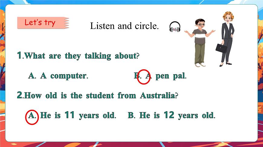 【公开课】Unit 4 I have a pen pal PB Let's talk 课件第7页