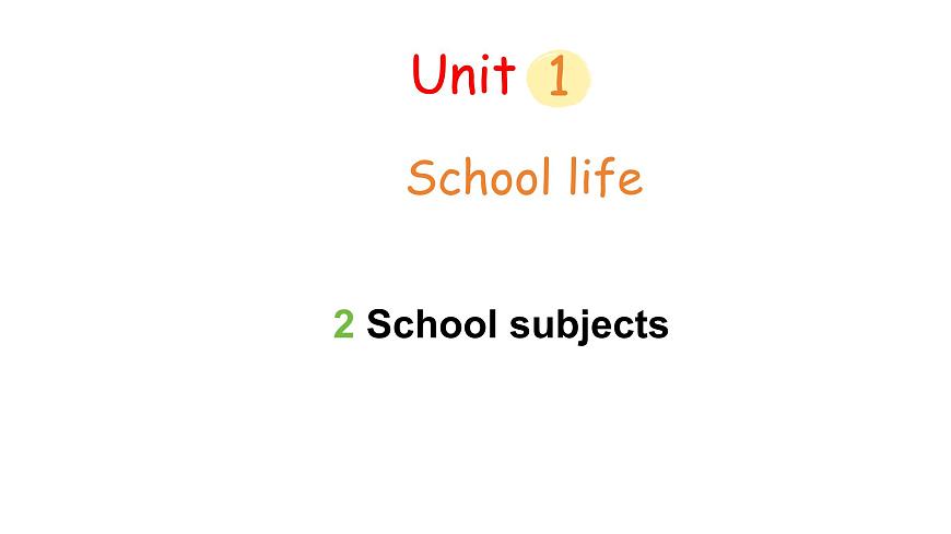 Unit 1 Lesson 2 School subjects（课件）2025-2026学年冀教版（三起）四年级英语上册第1页