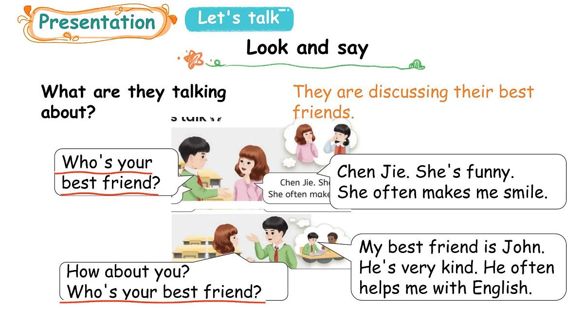 Unit 2 Part B (4) Let's talk ~Talk about your best friend（课件）2025-2026学年人教版四年级英语上册第6页