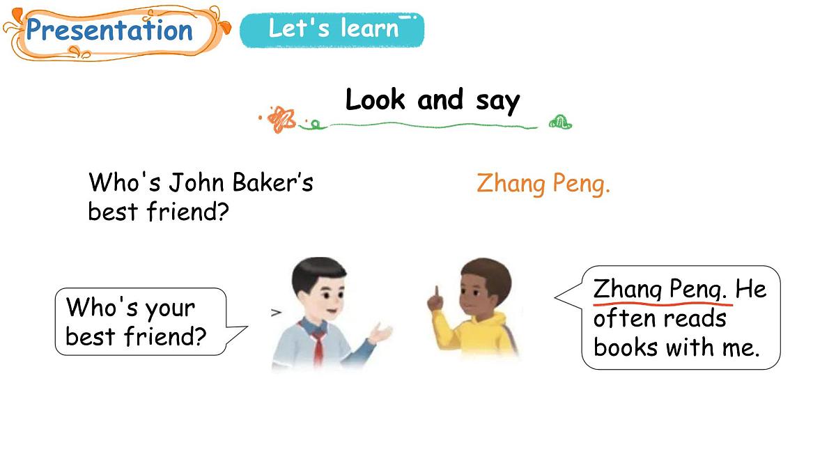 Unit 2 Part B (5) Let's learn ~ Look ,choose and say（课件）2025-2026学年人教版四年级英语上册第6页