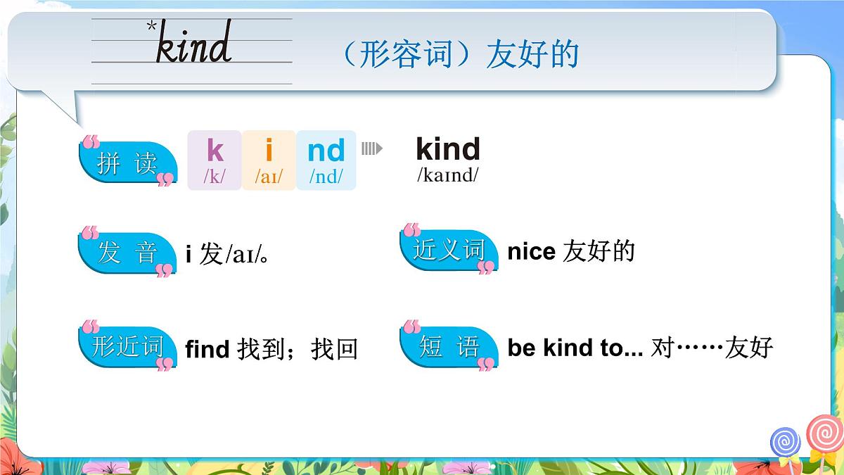 人教版PEP（2024）英语四年级上册 Unit 2 My friends 单词讲解（课件）第5页