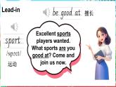 人教精通版（2024）英語四年級(jí)上冊(cè) Unit 1 Sports Lesson 1（課件）