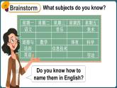 譯林版（三起）（2024）英語四年級上冊 Unit 1 Our school subjects 第1課時（Lead-in)（課件+素材）