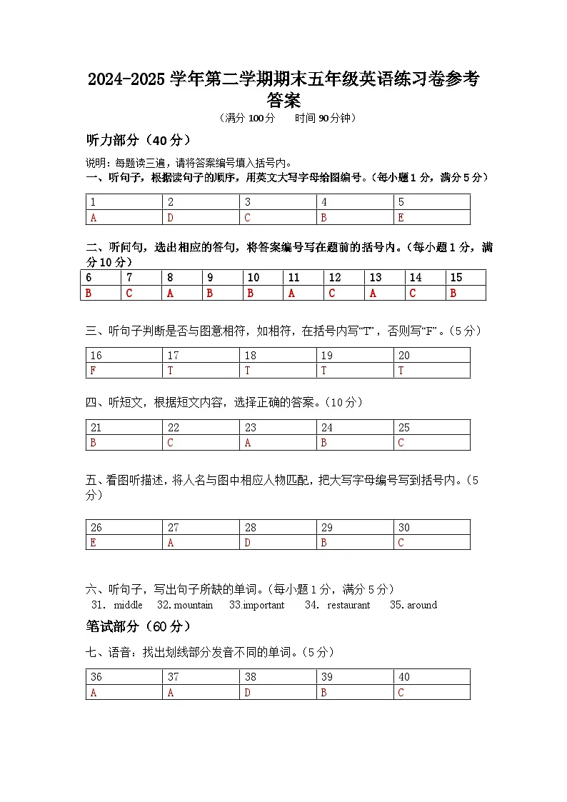参考答案第1页
