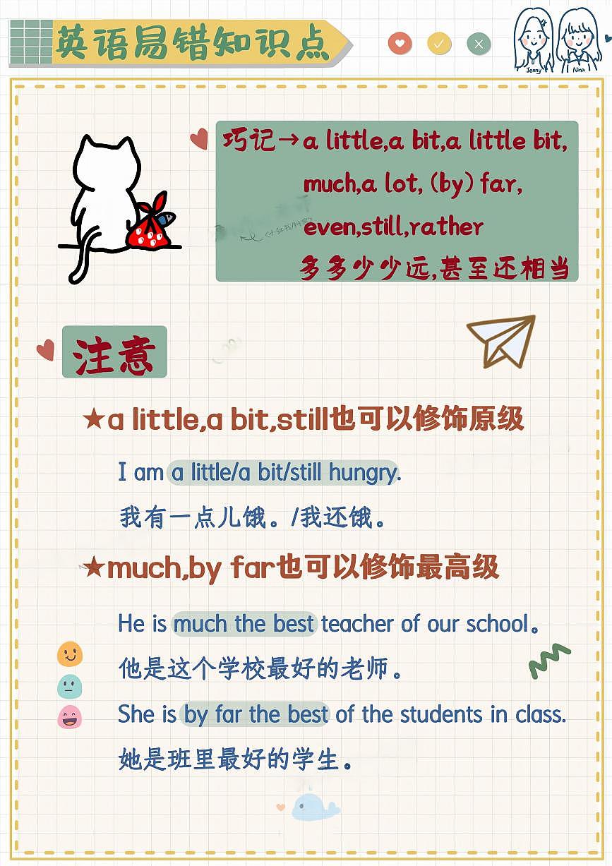 小升初英语易错题专项训练-秒记比较级修饰词（含答案解析）第2页