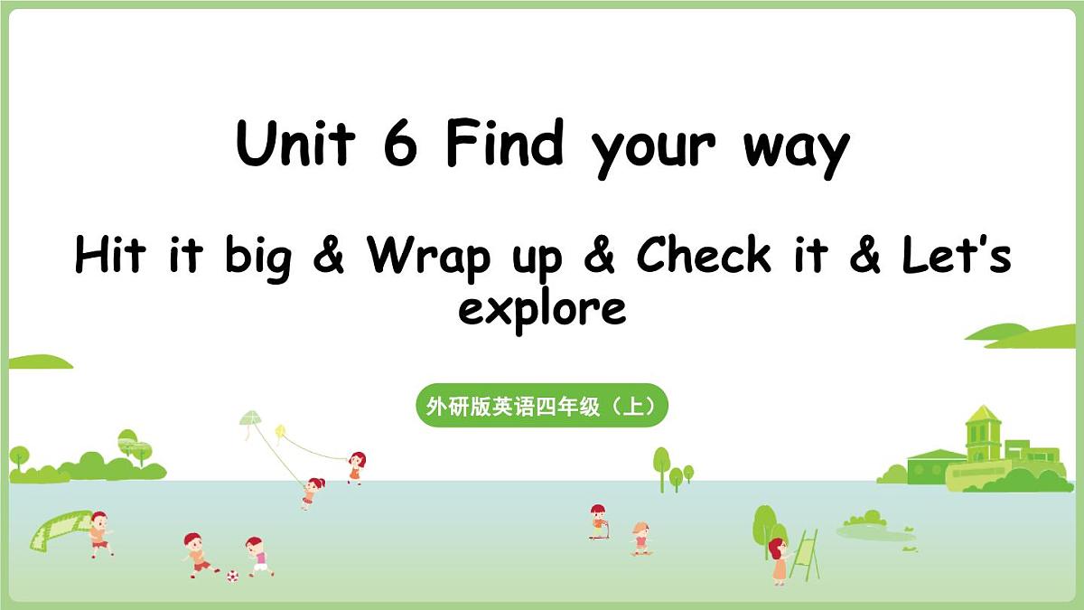 Unit 6 Find your way第4课时 Hit it big&Wrap up&Let's explore（课件）2025-2026学年外研版（三起）2024四年级英语上册第1页