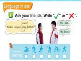 劍橋版英語(yǔ)四年級(jí)上傳Unit 1 I love sports!第3課時(shí)（Language in use & Let's do it!）課件（新版教材）