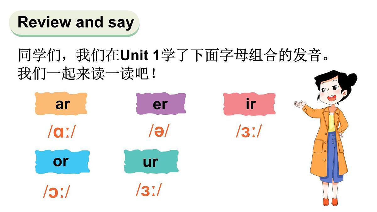 剑桥版英语四年级上传Unit 2 In town第4课时（Phonics & Self-check）课件（新版教材）第3页