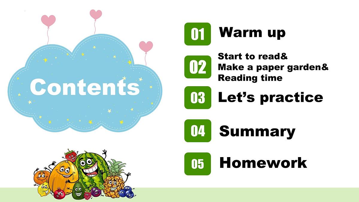 Unit4 第6课时 Part B Start to read& Part C make a paper garden（教学课件）第3页
