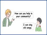 新人教版PEP（2024）英語四年級上冊 Unit 4 Helping in the community Part B 第4課時 Let's talk&Look and say（課件+素材）