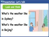新人教版PEP（2024）英語(yǔ)四年級(jí)上冊(cè) Unit 5 The weather and us Part A 第1課時(shí) Let's talk&Look and say（課件+素材）