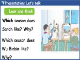 新人教版PEP（2024）英語四年級(jí)上冊(cè) Unit 6 Changing for the seasonsPart B 第4課時(shí) Let's talk&Act and guess（課件+素材）