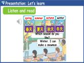 新人教版PEP（2024）英語四年級(jí)上冊(cè) Unit 6 Changing for the seasonsPart B 第5課時(shí) Let's learn&Do a survey（課件+素材）