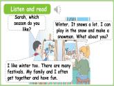 人教版PEP英語(yǔ)四年級(jí)上冊(cè)Unit 6  Changing for the seasons Part B 第4課時(shí) Let's talk&Act and gue課件
