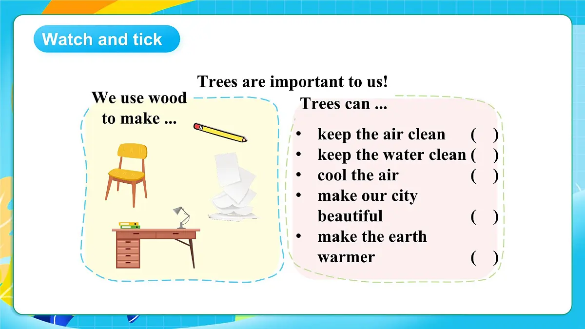 沪教牛津版（六三制一起）英语六上 Module 4 Unit 11《Trees》第1课时 课件第8页