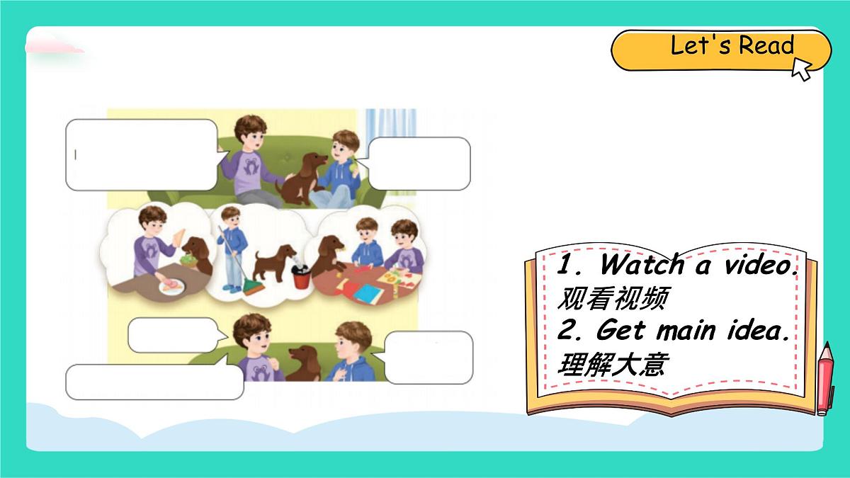 人教版PEP英语四年级上册Unit1 Helping at home B Let's talk & Make a list and talk 课件第6页