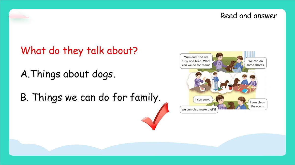 人教版PEP英语四年级上册Unit1 Helping at home B Let's talk & Make a list and talk 课件第8页