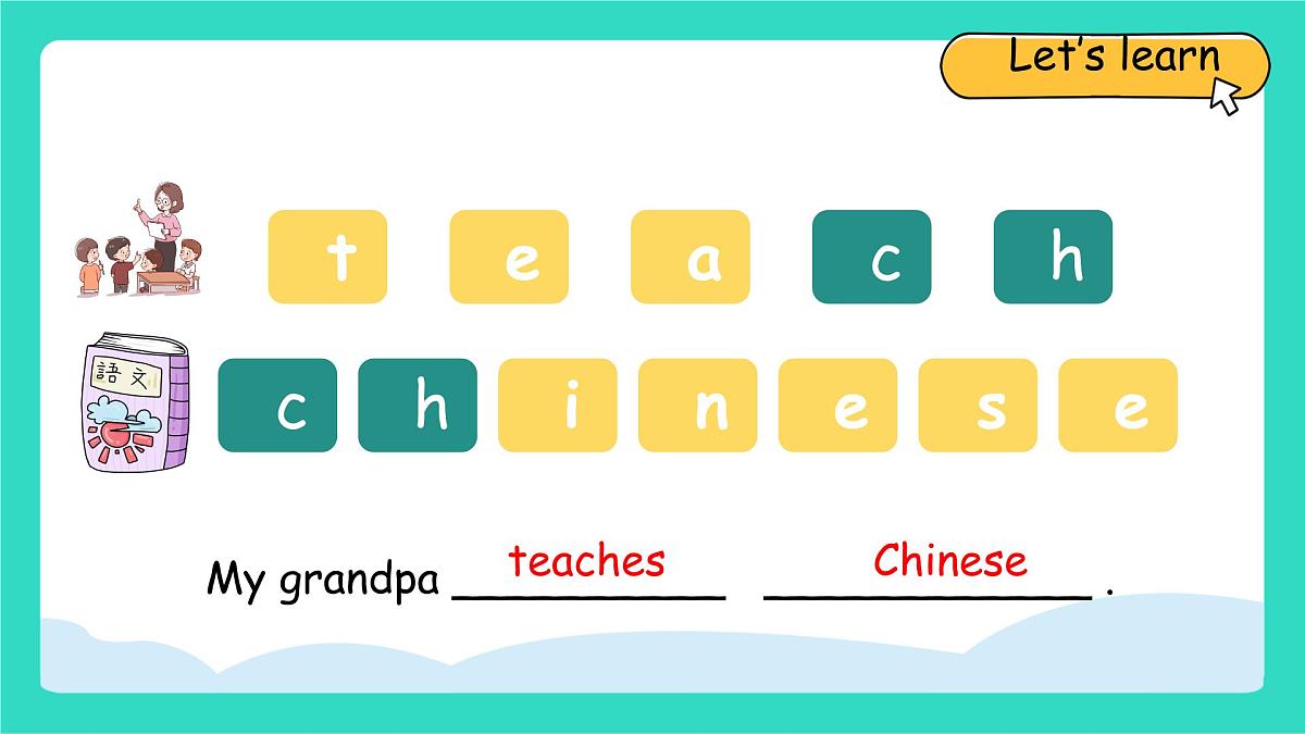 人教版PEP英语四年级上册Unit1 Helping at home Part A Let's spell 课件第4页