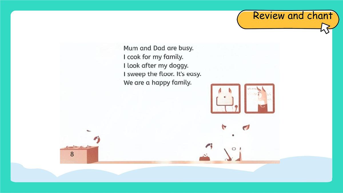 人教版PEP英语四年级上册Unit1 Helping at home Part B Read and write 课件第6页